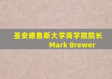 圣安德鲁斯大学商学院院长 Mark Brewer